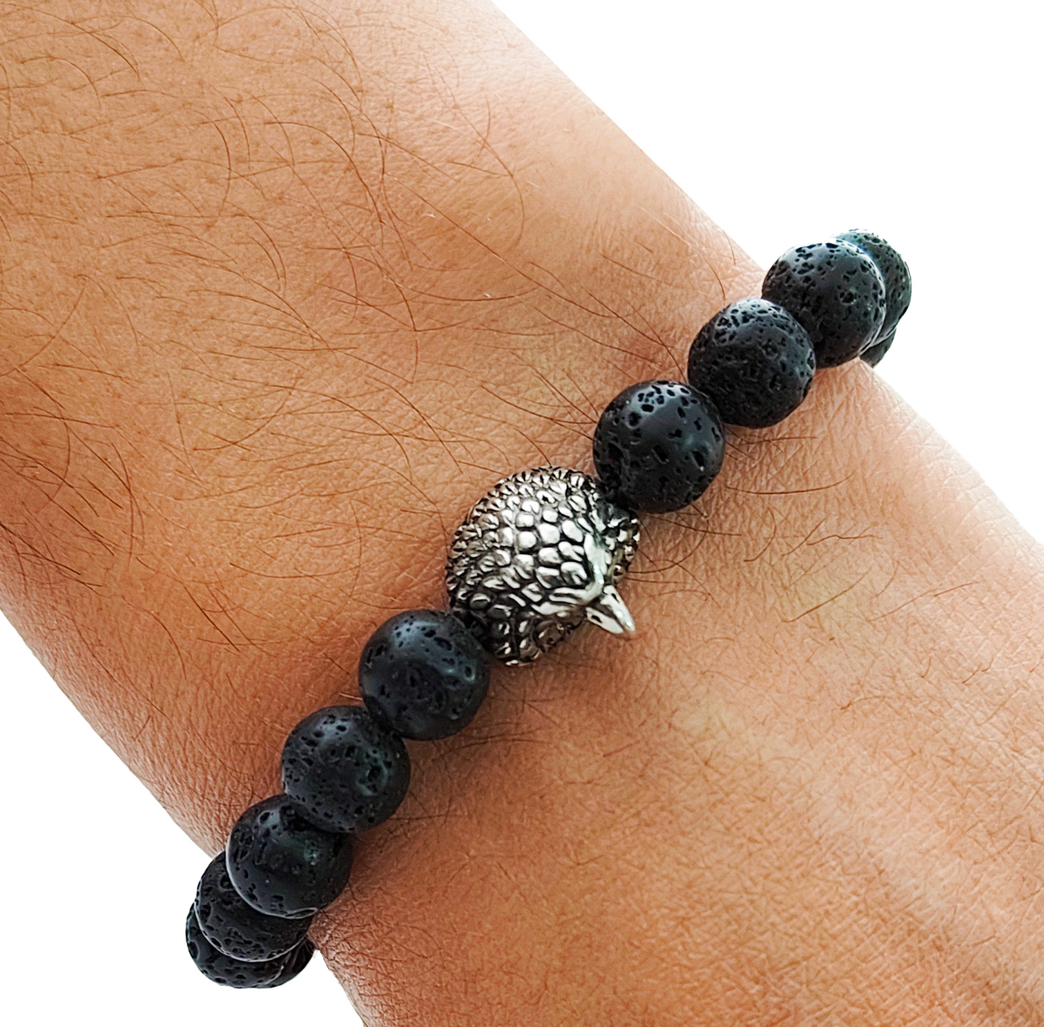 Pulsera Aguila Piedra Volcanica Unisex + Estuche